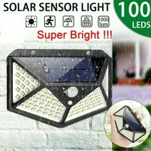 LAMPADA 100LED COB SOLARE DA FARETTO CON PANNELLO SENSORE LUCE ESTERNO GIARDINO - Foto 1 di 3