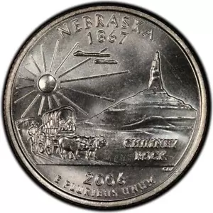 American Coin United States ¼ Dollar | George Washington | Nebraska | Ox | 2006 - Picture 1 of 8