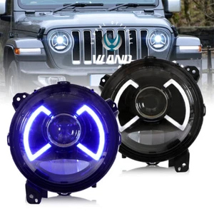 LED Headlights For 2018-UP Jeep Wrangler JL & Gladiator Front Lights W/Animation - Picture 1 of 16