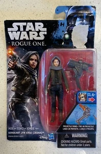 Star Wars Rogue One Sergeant Jyn Erso (Jehda) 2016 B9846 BRAND NEW DAMAGED BOX - Picture 1 of 9
