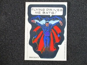 1974 / 1975 TOPPS MARVEL COMIC BOOK HEROES STICKER CARD - DRACULA #2 - Bild 1 von 5