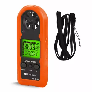 Portable Digital Anemometer Air Flow Meter Wind Speed Gauge Handheld Thermometer - Picture 1 of 10