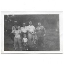 Vintage Photo Happy Family Fishing Trip Milford CT Beach House Summer Fun 1940s