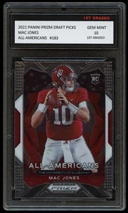 Tarjeta de novato Mac Jones 2021 Panini Prizm Draft Picks All-Americans primer grado 10 - Imagen 1 de 1