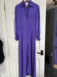 RARE 1970s OSSIE CLARK. Stunning Colour Purple. Vintage Dress Size Small 8-10 . - Picture 1 of 23