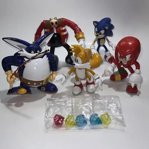 Lote de 5 Sonic X Toy Island 2000 Big Cat Dr. Eggman Colas Nudillos Sónico Raro - Imagen 1 de 15