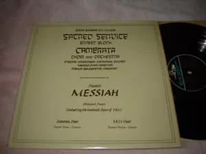 LRS RT-6594 LP EXC in shrink Bloch: Sacred Service, Handel Messiah Santa Barbara - Picture 1 of 2