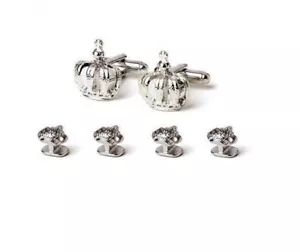 New Silver King’s Crowns 2 cufflinks 4 studs Made in USA 1 Yr. Mardi Gras - Picture 1 of 1