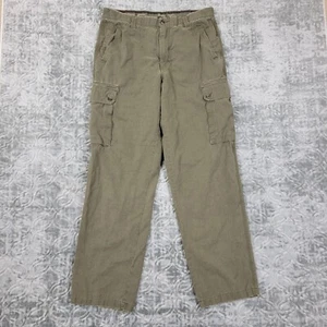 Tommy Bahama Pantalone Cargo Uomo 34x32 Marrone Newbury Park Misto Seta Anticato - Foto 1 di 15