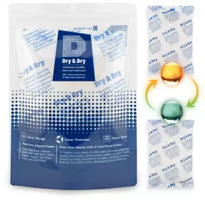 500 gram X 10 PK "Dry & Dry" Food Grade Orange Indicating Silica Gel Packets - Picture 1 of 7