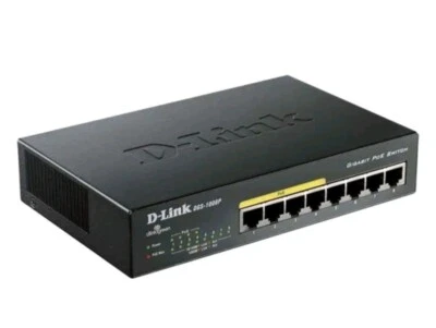 D-Link DGS-1008P 8-Port Gigabit Metal Desktop Switch with 4 PoE Ports - Image 1 of 4