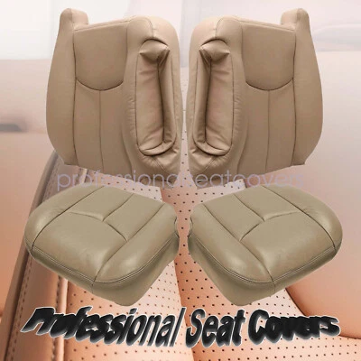 Cubierta de asiento de conductor y pasajero para Chevy Silverado Avalanche 2003-06 color tostado mediano 522 Foto 1 de 4