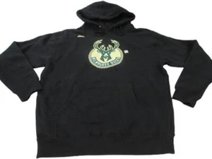 New Milwaukee Bucks Mens Sizes M-L Adidas Black Hoodie - Picture 1 of 5
