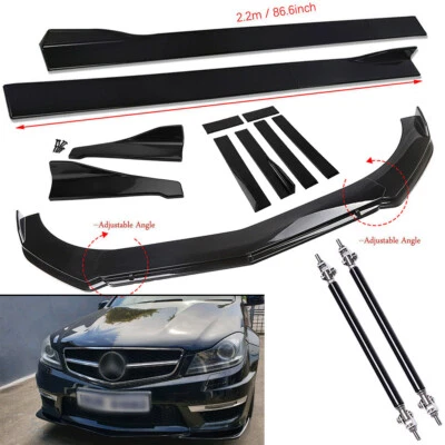 For Mercedes Benz E Front Bumper Lip Spoiler Splitter Body Kit/Side Skirt Rear Foto 1 de 4