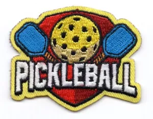 PICKLE BALL Iron On Patch Sport Game Competition - Picture 1 of 1
