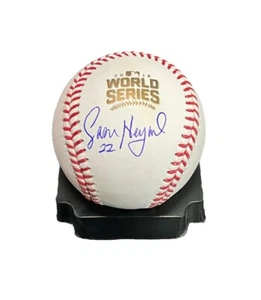 JASON HEYWARD CHICAGO CUBS SIGNED 2016 WORLD SERIES BASEBALL BAS Beckett Witness - Picture 1 of 4