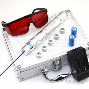 1mw 450nm Adjustable Focus Blue Laser Pointer Visible Pen Beam light+ Box - Picture 1 of 12