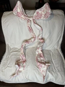 Keramik Scheune LoveShackAusgefallene Schleife Christbaumspitze Rosa Garten Damast - Bild 1 von 7