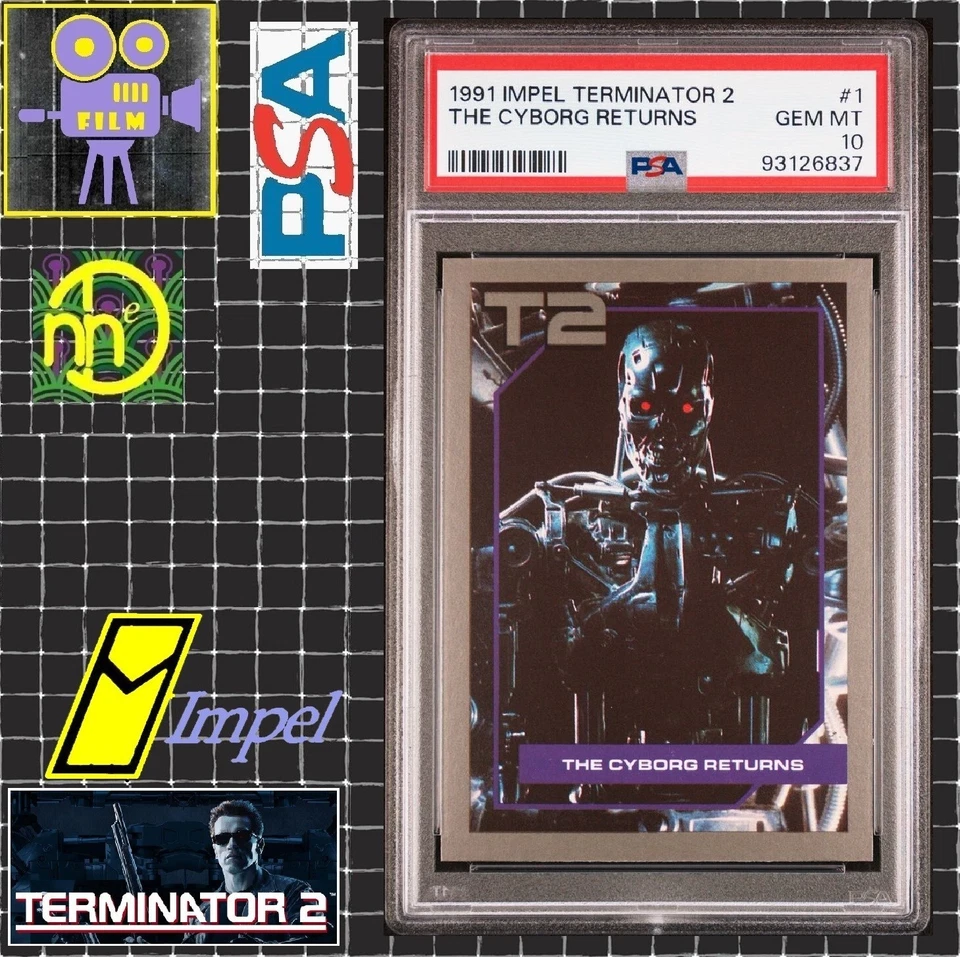 1991 Impel Terminator 2 - #1 The Cyborg Returns - PSA 10 GEM MINT - POP 2 - Image 1 of 4