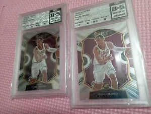 Lot 2pcs- ISAAC OKORO 2020-21 PANINI SELECT RC NBA card (Graded by COR-8.5) - Picture 1 of 4