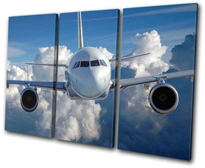 Transportflugzeug Jumbo Jet HÖHEN LEINWANDBILD WANDBILD Bild Druck VA - Bild 1 von 1