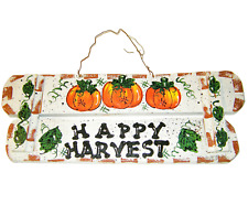 HANDMADE COUNTRY AUTUMN FALL HARVEST PICKET FENCE PANEL HANGING WALL DOOR DECOR