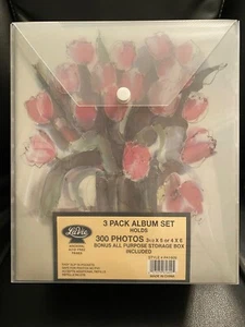 Floral LaVie 3 Pack Album Set Bonus Purpose Storage Bx Inc 300 Photo sleeves - Picture 1 of 2