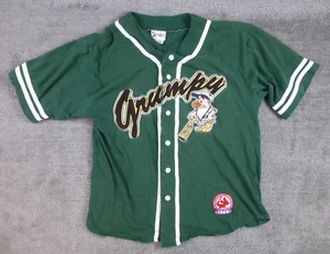Vintage Disney Baseball Trikot Größe M grün mürrisch Patch bestickt - Bild 1 von 8