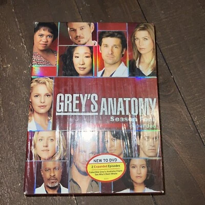 New Greys Anatomy - The Complete Fourth Season (DVD, 2008, 5-Disc Set) - Image 1 of 2