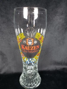 Kauzen Ochsenfurter WeiBbier Logo Owl 0.5l Glass Beer Stein Mug Germany 9" Tall - Picture 1 of 10