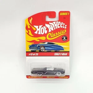 Hot Wheels Classics 2005 '63 T-Bird Spectraflame Dark Blue (Black)-NOS-MOC - Picture 1 of 5