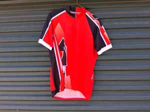 SMS Santini Cycling Jersey ITALY Adult XL Red 1/2 Zip Polyester Bike Wear - Picture 1 of 6