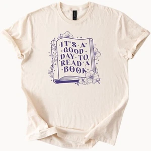 Good Day To Read A Book Shirt Book Lover Graphic Tee Floral Reading Gift - Bild 1 von 6