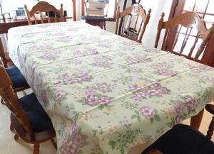 Martha Stewart Living FLORAL TABELCLOTH - Hillside Garden - Pretty- NEW - Picture 1 of 4