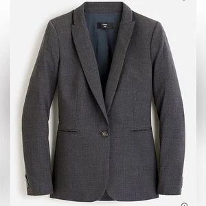 J. Crew Parke Blazer aus italienischer Stretch Wolle meliert kohlegrau Größe 0 - Bild 1 von 5