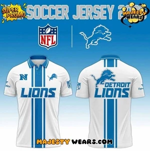 Detroit Lion Nfl 2025 Football X Football Polo Shirt Size S-5XL - Picture 1 of 2