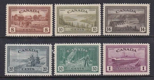 Canada KGVI 1946 Peace Issues #268-273  MNH Complete Set  Fresh! - Bild 1 von 1