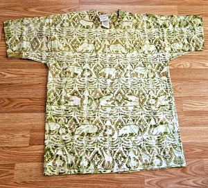 Vintage 90s Disney Animal Kingdom Test Print AOP T-Shirt Tie Dye Large Rare - Bild 1 von 16