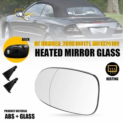 Espejo Cristal Repuesto Calefactable Izquierdo Para Mercedes Benz CLK63 AMG 2007-2009 Base Foto 1 de 4