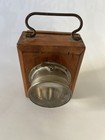 alte taschenlampe signallampe holzgehäuse (12 x10 x 5,5)