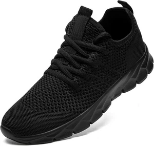 Mens Running Shoes Fashion Sneakers Tennis Walking 10, Black - Picture 1 of 7