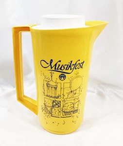 Vintage Musikfest Bethlehem, PA gelb Kunststoff Alladinware Krug mit Deckel - Bild 1 von 6