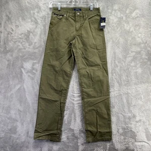 NEW Vintage Polo Ralph Lauren Pant Boy Size 14 Olive Green Andrew Chino Pleated - Picture 1 of 13