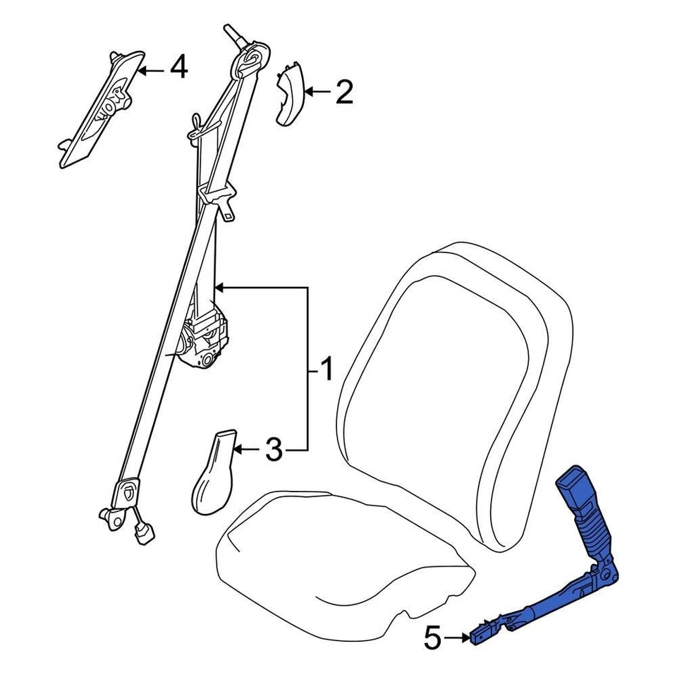 For Ford Focus 2008-2011 Ford Front Left Seat Belt Receptacle Foto 1 de 1