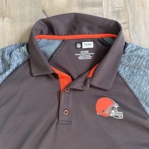 Ropa del equipo de la NFL Cleveland Browns polo de golf para hombre XL marrón casco camuflaje digital - Imagen 1 de 10