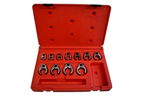Matco Tools SRBCFN11C 3/8"-1" 11 Piece 6 Point Crowfoot Flare Nut Wrench Set USA - Foto 1 di 4