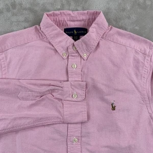 Polo Ralph Lauren Jungen XL 18-20 einfarbig rosa Oxford Fleisch Pony Button Down Jugend - Bild 1 von 7