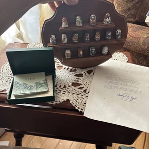 Vintage Franklin Thimbles Friends Of The Forest 1982 Full Set Of 15- Display-pap - Foto 1 di 6