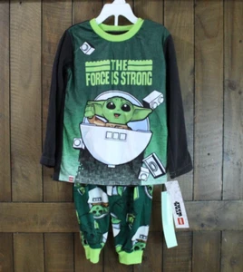 Star Wars Lego Grogu Kinder 2 Stück Pyjama Set/grün Größe 4-5 - Bild 1 von 3