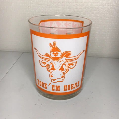 UT University of Texas Longhorns Cocktail Glass Club Hook 'Em Horns Orange Cover